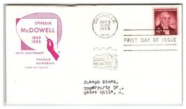 Scott #1138 1959 Ephraim McDowell 4c Surgeon First Day Cover FDC - $8.09