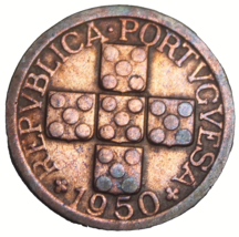 Portugal 10 Centavos, 1950~Key Date~Free Shipping #A122 - $7.14