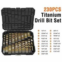 Enertwist Titanium Drill Bit Kit Set For Metal And Wood 230-Piece - Coat... - $51.99