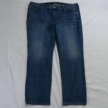 Express 18 Short Mid Rise Skinny Medium Wash Stretch Denim Jeans - £16.97 GBP