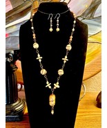 Handcrafted Wooden Beaded Necklace Set - £30.37 GBP