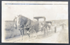 1904-1920&#39;s CYKO RPPC 2 Horse Drawn 4-Wheel Carriages Real Photo Postcard - £15.60 GBP
