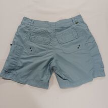 REI UPF 50+ Women's Blue Flat Front Cotton Shorts Pockets Size 4 (30×6.5) image 2