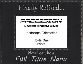 Grandma Nana Gift Retired Can be Full Time Nana Engraved Leatherette Frame - £17.51 GBP+