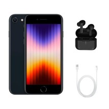 Apple iPhone SE 3rd Gen A2595 Unlocked 64GB Midnight Excellent Wireless Earbuds - £177.21 GBP