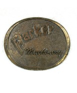 Vintage Parker Machinery Belt Buckle Brass tone Metal Heavy Equipment In... - £31.96 GBP