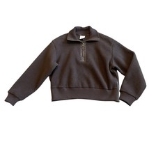 Varley Roselle Half-Zip Fleece Sweater Pullover Dark Brown Size Small Wo... - $75.00