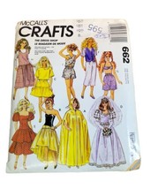 Vtg McCall's Crafts Sewing Pattern 662 Fashion Dolls Wardrobe  Barbie Maxie - $16.99