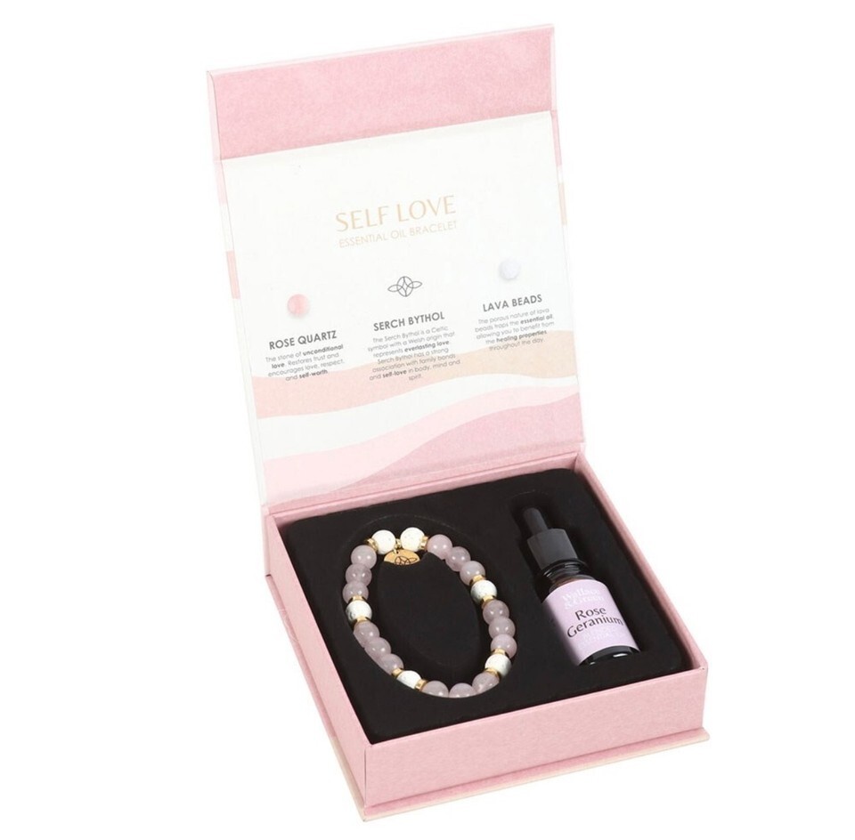 Self Love Rose Quartz Crystal Essential Oil Bracelet Item image 3