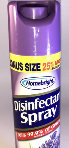 12Ea Homebright 7.5oz Spray Can,Kills 99.9%Germs-Fresh Lavender Scent-NEW-SHIP24 Item image 9