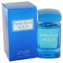 Perry Ellis Aqua Eau De Toilette Spray 3.4 Oz For Men  - £31.50 GBP
