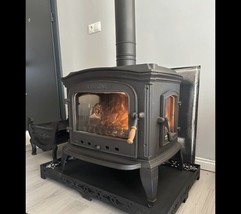 cast iron wood burning stove with side door - £1,627.86 GBP