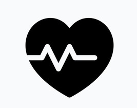 Heart lifeline Icon sticker instant download svg,png,psd,eps,jpeg - £3.58 GBP