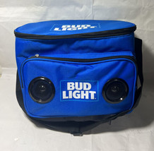 BUD LIGHT Blue Soft Cooler With Built in Bluetooth Speaker Portable Rechargeable - £28.10 GBP