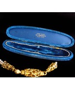 1800s GEORGIAN 14KT GOLD 900 Pearl necklace in original box antique Jewe... - $1,200.00