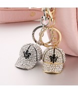 [Keychain] Rhinestone Sport Cap Summer Hat Bag Keychain for Woman Jewelr... - £10.38 GBP