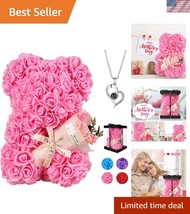 Cute Rose Bear in Gift Box - I Love You Necklace &amp; Unique Valentine&#39;s Pr... - $74.99