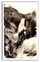 RPPC Great Falls Yellowstone Park WY Wyoming UNP Haynes Photo Postcard W18 - £5.41 GBP