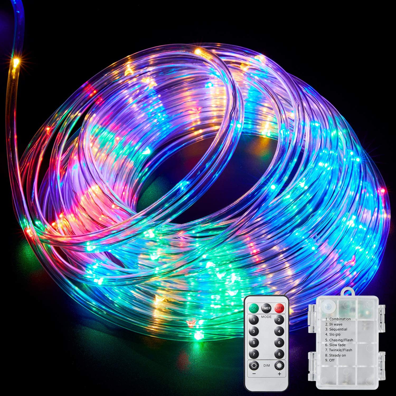 LED Rope Lights Outdoor String Light Battery Powered with Remote Control, 8 Mode Item image 8