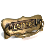 Antique Cast Brass 7.25&quot; MCM Retro Vintage Letters Slotted Slot Door Kno... - €60,20 EUR