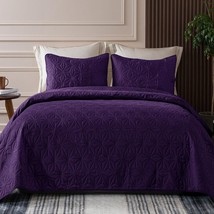 Whale Flotilla King Quilt Bedding Set, Soft Purple Bedspreads Quilts Kin... - $42.96