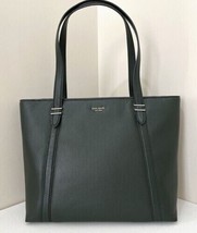 NWB Kate Spade Chandra Dark Green Leather Tote PXRU9390 $328 Dust Bag FS - £136.87 GBP