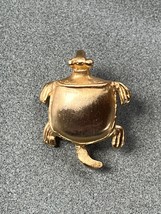 Small Brushed Goldtone Sea Turtle Lapel or Hat Pin Pendant Combination – 1 and 1 - £10.46 GBP