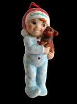 Vtg Hallmark Keepsake Ornament in Box 2000 Grandson Artist Julie Forsyth Puppy - £9.65 GBP