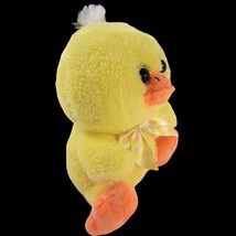 Duckling Chick Stuffed Plush Toy 8&quot; Glitter Eyes Yellow Orange Unbranded Easter - £11.35 GBP