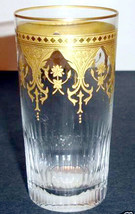 Baccarat Prestige Gold Encrusted Crystal Highball Glass 5.5&quot;H 1620233 Ne... - $247.40