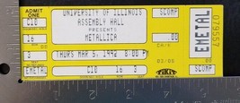 Metallica - Vintage Mar. 5, 1992 Champaign, Illinois Mint Whole Concert Ticket - £23.89 GBP