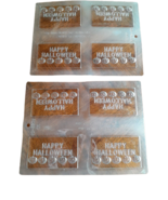 Happy Halloween Chocolate Bar Mold, Fondant, 2 Trays, Plastic - £5.15 GBP