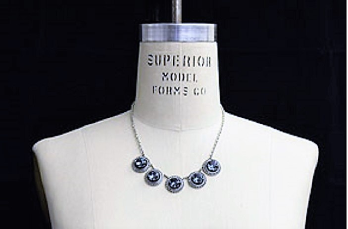 Catherine Popesco Crystal Midnight Blue Necklace Adjustable 16" to 18"  - $159.99