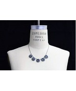 Catherine Popesco Crystal Midnight Blue Necklace Adjustable 16&quot; to 18&quot;  - £127.72 GBP