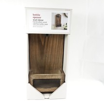 Rustic Bottle Opener Wall Mounted Cap Catcher Country Wooden Farm Decor - £22.89 GBP