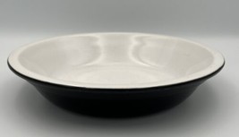 Cuisinart 9” Pie Plate  Deep Dish 1 1/4 Quart Black White Ceramic Stoneware - £9.84 GBP