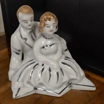 Vintage A Nat Sup Co Original Bride and Groom Figurine 2.5&quot; Cake Topper ... - $14.28