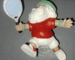 1988 Hallmark Handcrafted Love Santa Playing Tennis Christmas Tree Ornament - $12.00