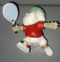 1988 Hallmark Handcrafted Love Santa Playing Tennis Christmas Tree Ornament - £9.45 GBP