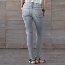 LEVEL 99 gray pants LIZA skinny jeans 27 distressed raw hem Anthropologie denim - £6.78 GBP