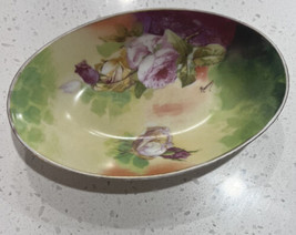 Antique Limoges Coronet Hand Painted Floral Porcelain Signed Small Dish - £11.58 GBP