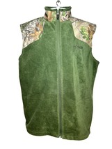 Columbia Vest Mens L Large Green Fleece Camo Hunting Outdoor Casual - $24.54
