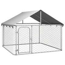 Outdoor Dog Kennel with Roof 200x200x150 cm - £99.06 GBP