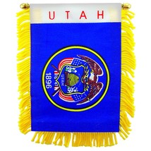Utah State Flag Mini Banner 3&quot; x 5&quot; - £9.34 GBP