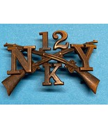 1895-1904, NY MILITIA, 12th INFANTRY RGT, K COMPANY, OFFICER, COLLAR INS... - €25,96 EUR