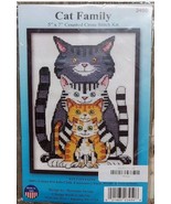 Design Works Counted Cross Stitch Kit 5&quot;X7&quot;-Cat Family New - $10.35