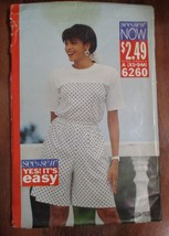 See &amp; Sew 6260 Misses Top &amp; Shorts Sz XS-M Uncut by Butterick - £5.97 GBP