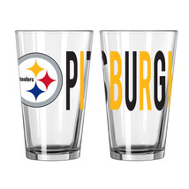 Pittsburgh Steelers NFL Overtime Glass Beer Pint 16 oz Set of 2 - $35.63