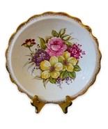 Vintage Royal Crown Serving Bowl 9&quot; Floral Hand Painted Gold Trim Fine C... - £12.08 GBP