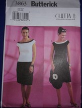 Butterick Misses’/Misse’s Petite Top Skirt &amp; Dress Size 6-10 #3863 Uncut - £4.69 GBP